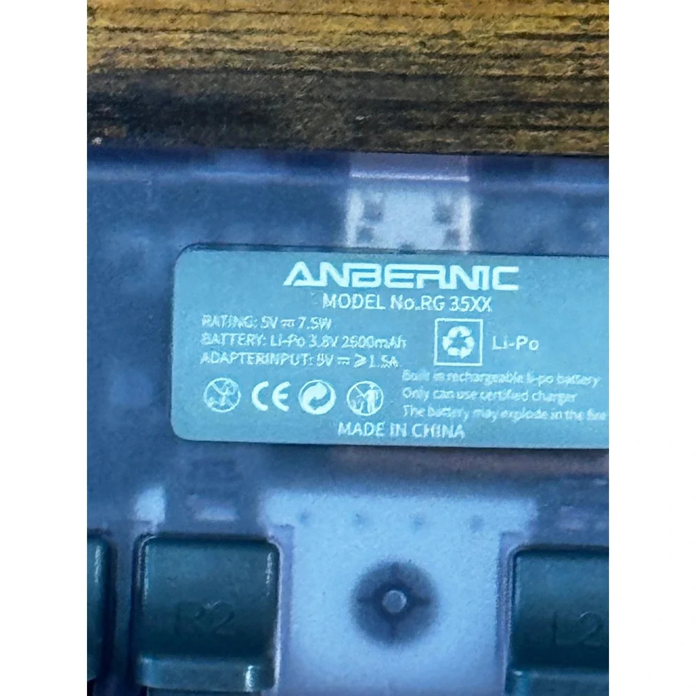 Anbernic RG35XX Transparent Purple Handheld Console Parts Repair Only